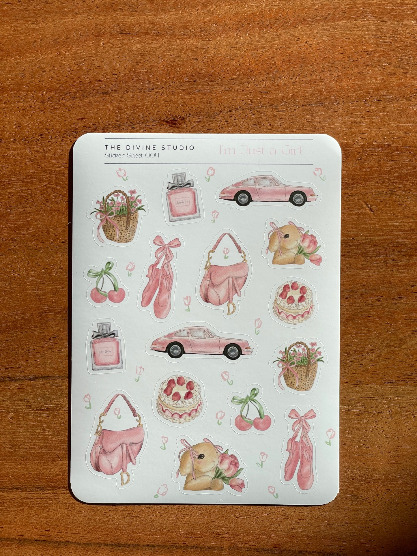 "I'm just a girl" sticker sheet