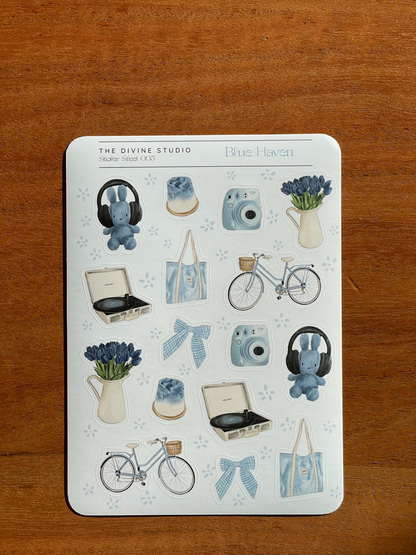 "Blue Haven" sticker sheet