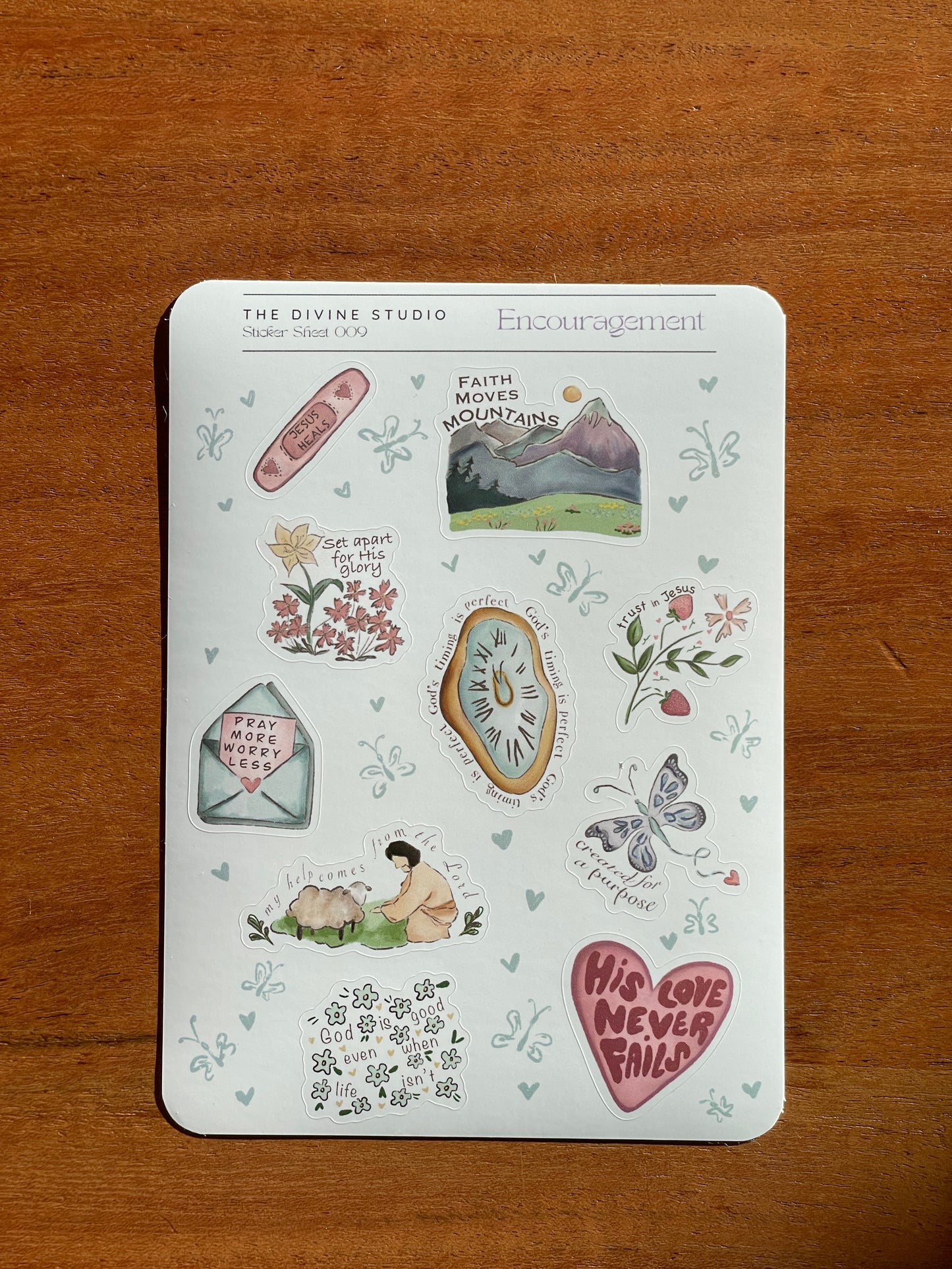 "Encouragement" sticker sheet
