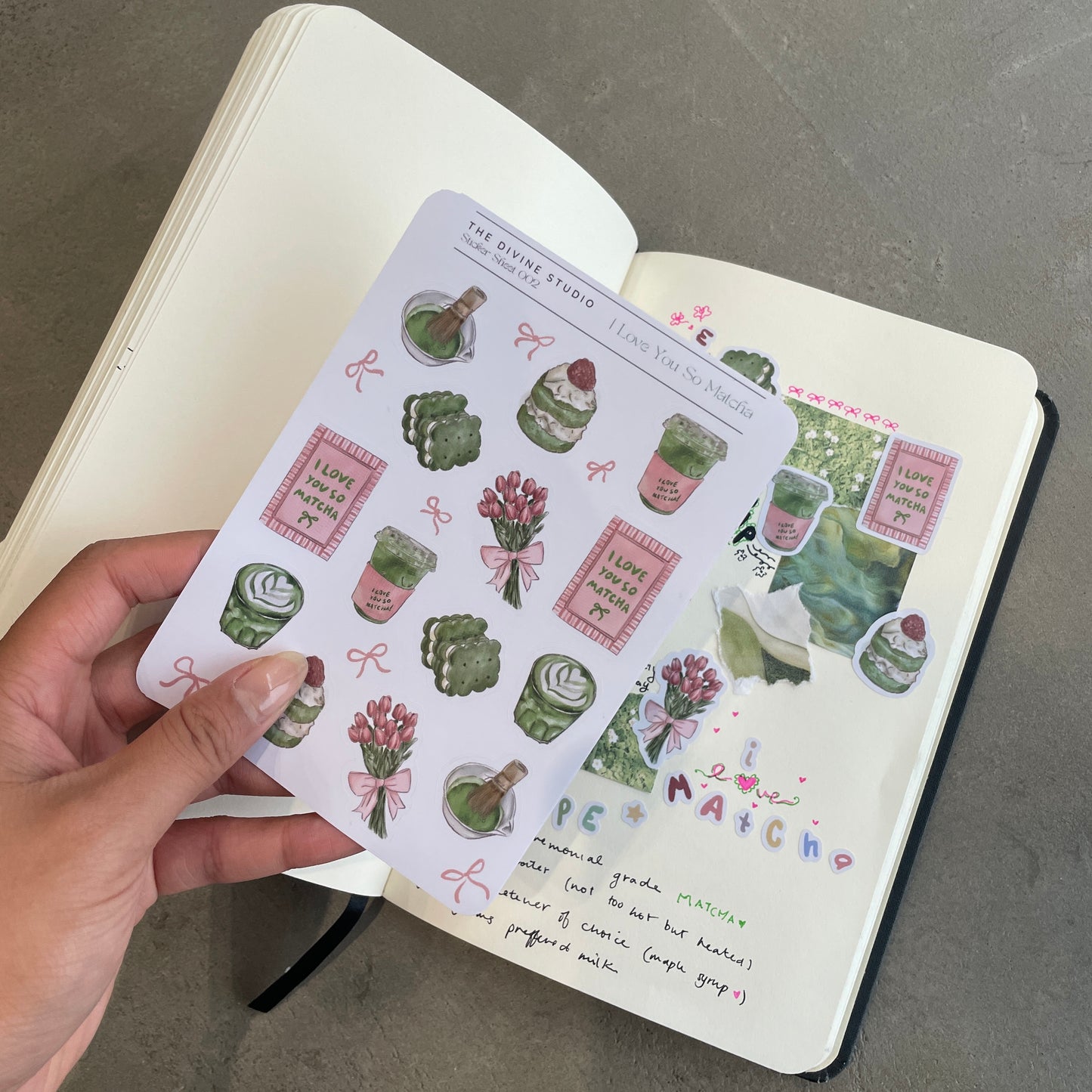 "I love you so Matcha" sticker sheet