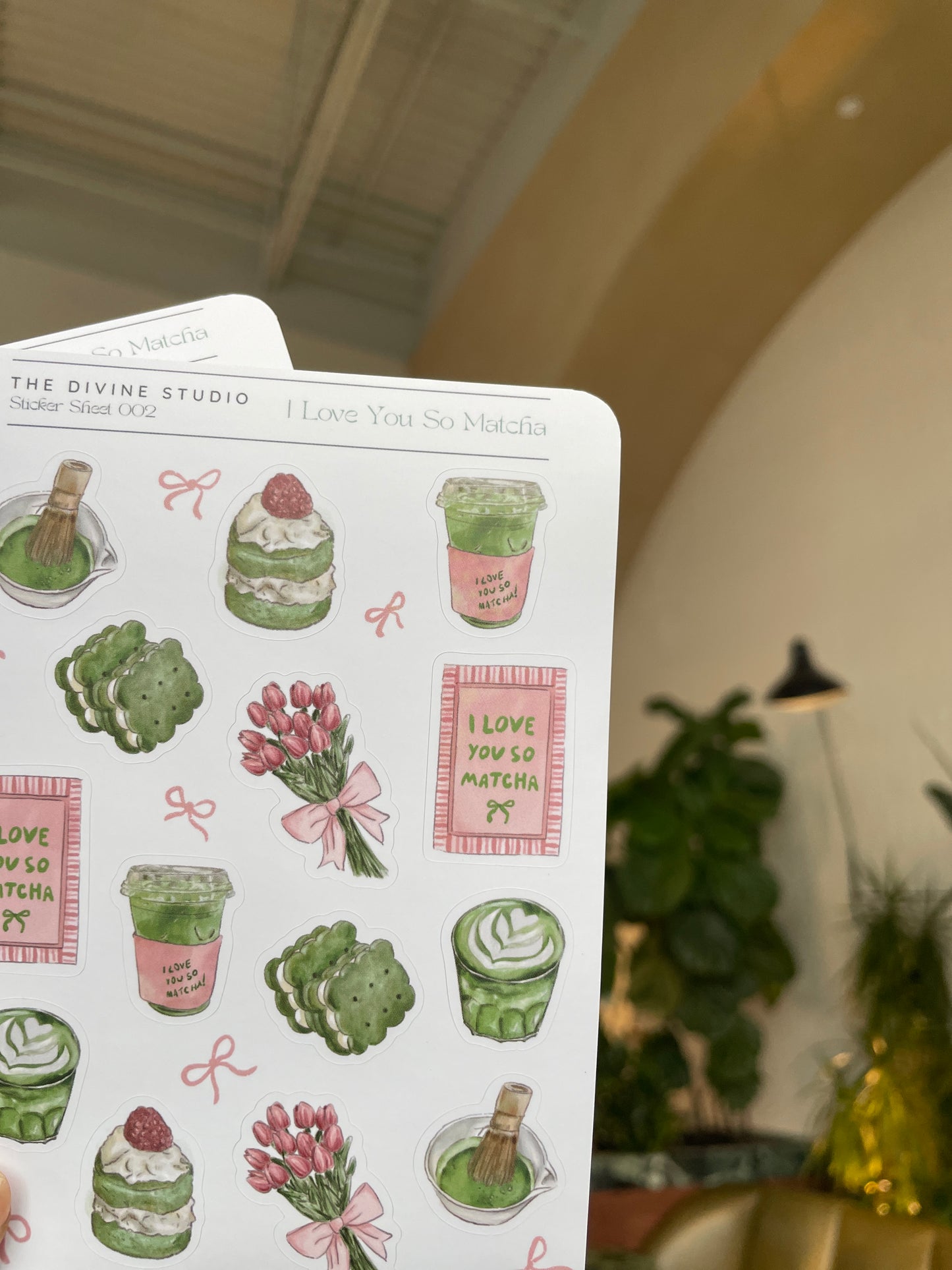 "I love you so Matcha" sticker sheet
