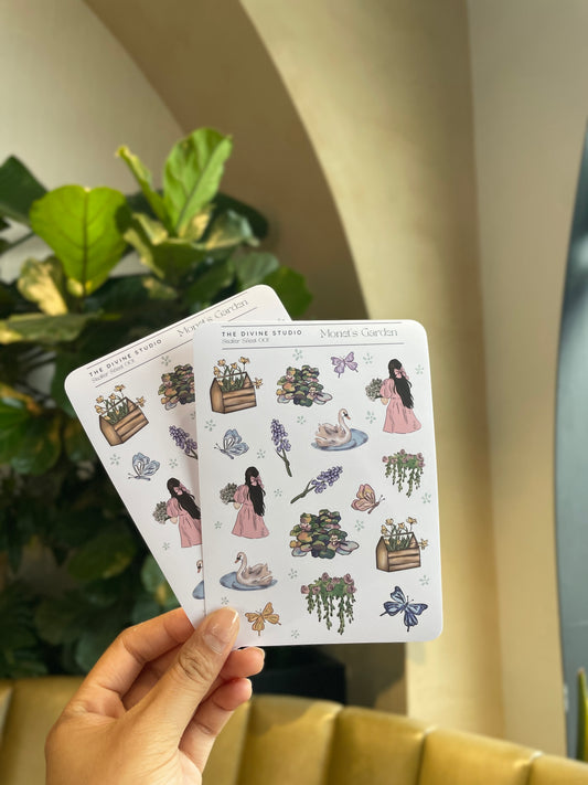 "Monet's Garden" sticker sheet