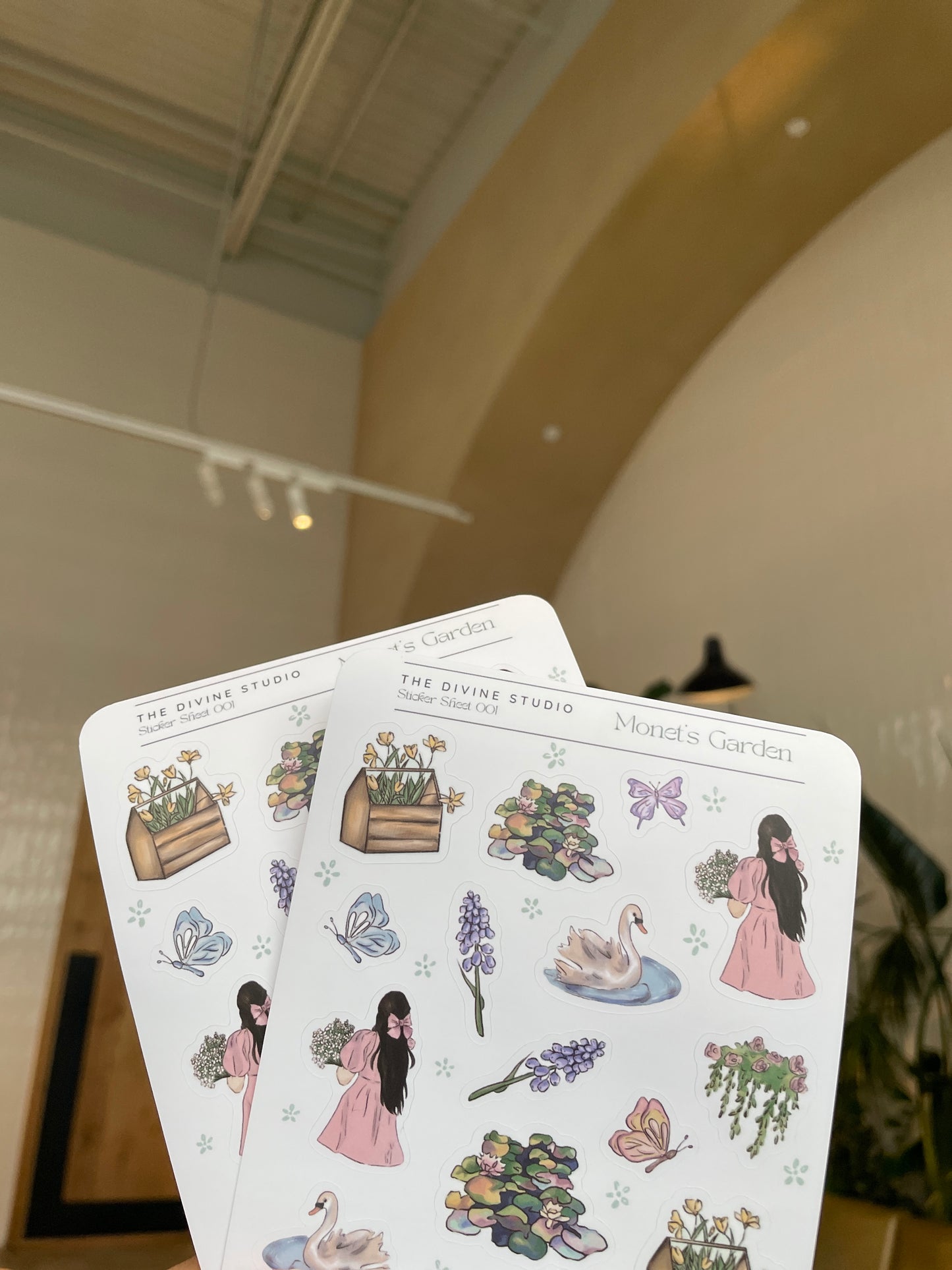 "Monet's Garden" sticker sheet
