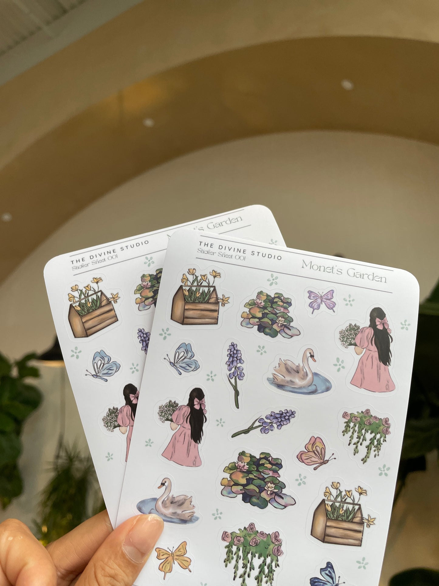 "Monet's Garden" sticker sheet