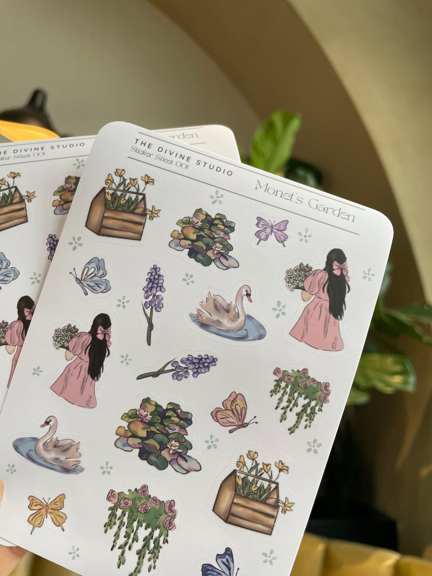"Monet's Garden" sticker sheet