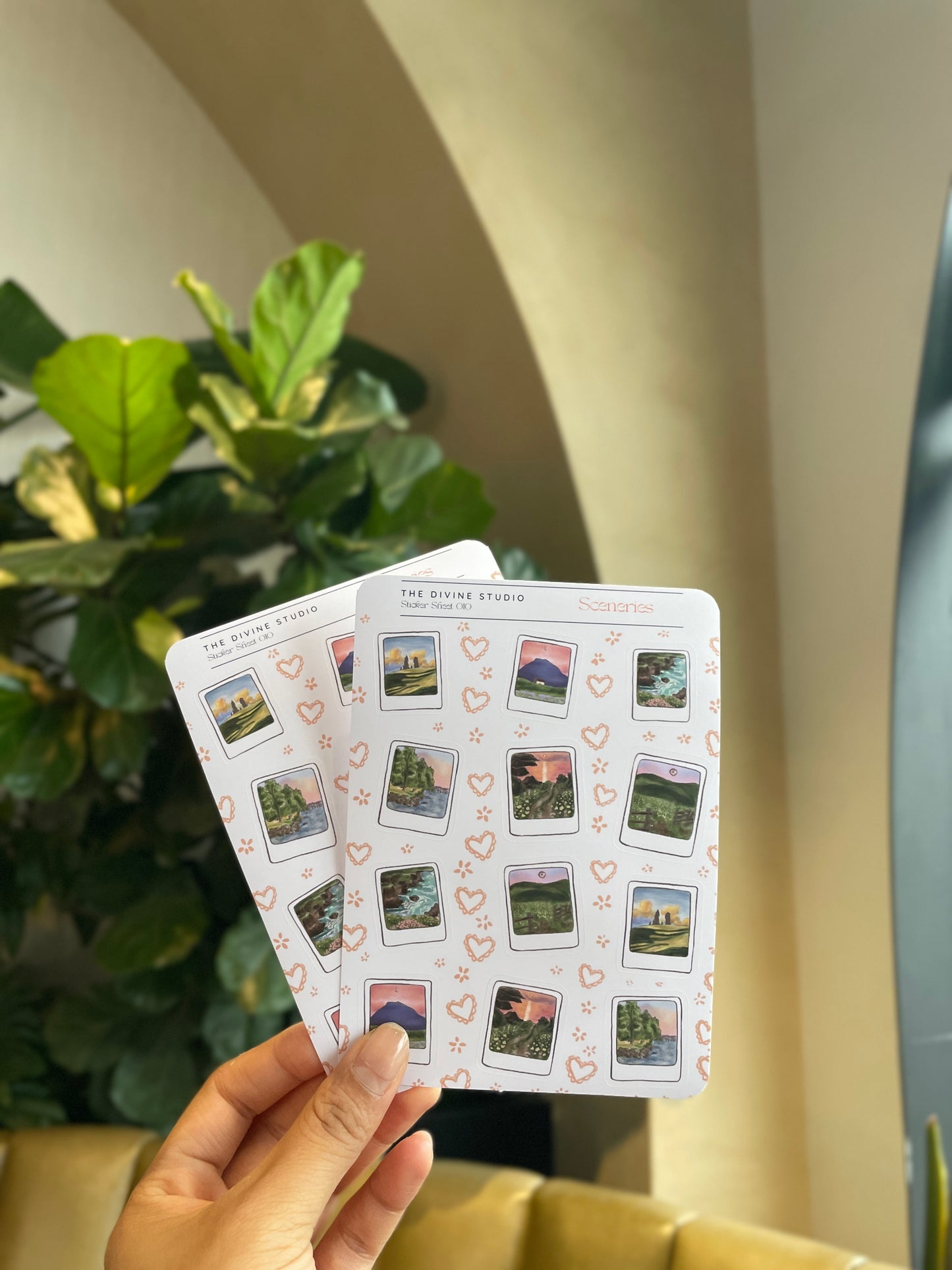 "Sceneries" sticker sheet