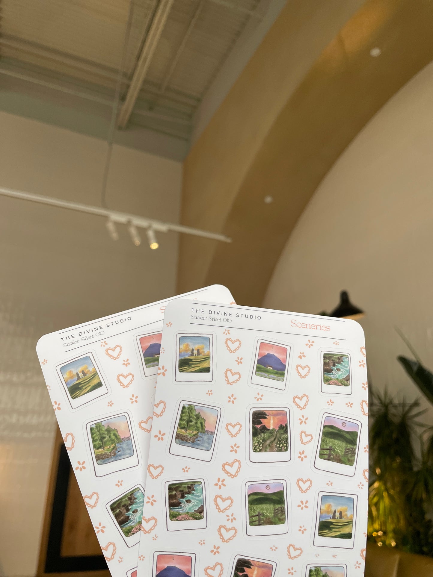 "Sceneries" sticker sheet