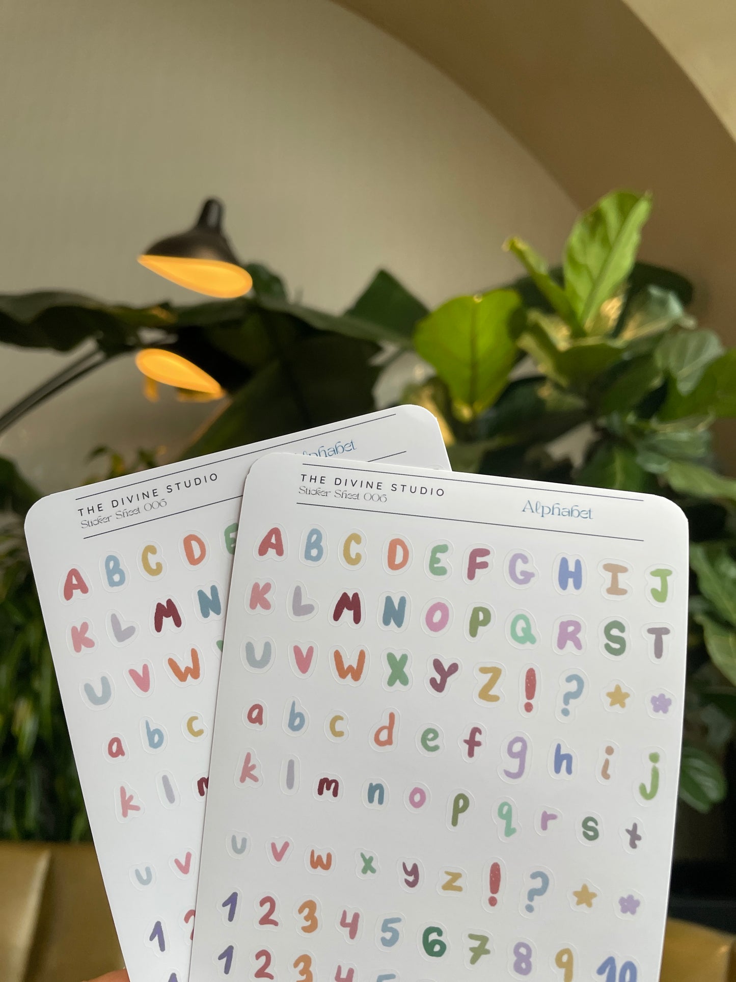 "Alphabet + Numbers" sticker sheet
