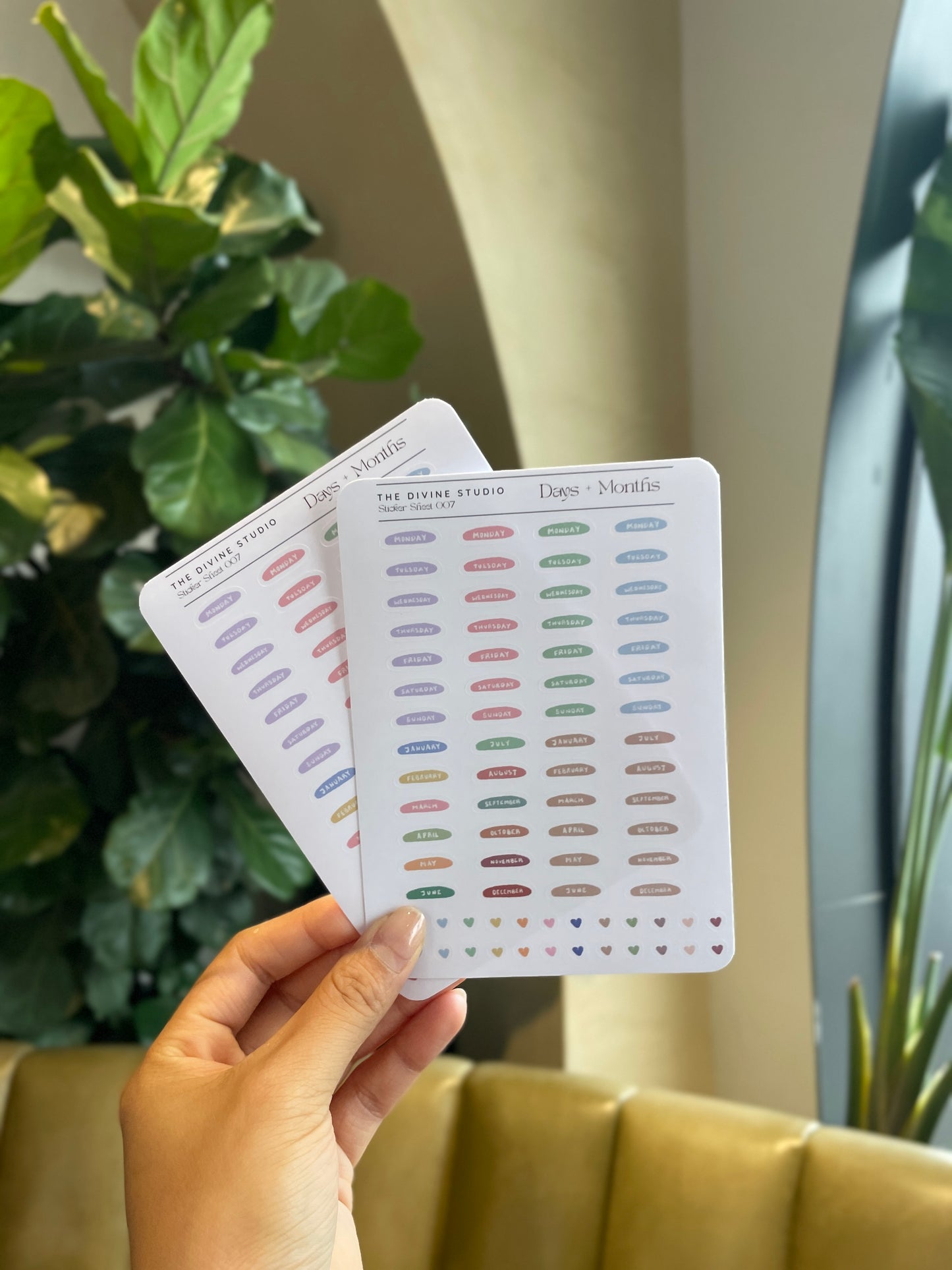 "Days + Months" sticker sheet