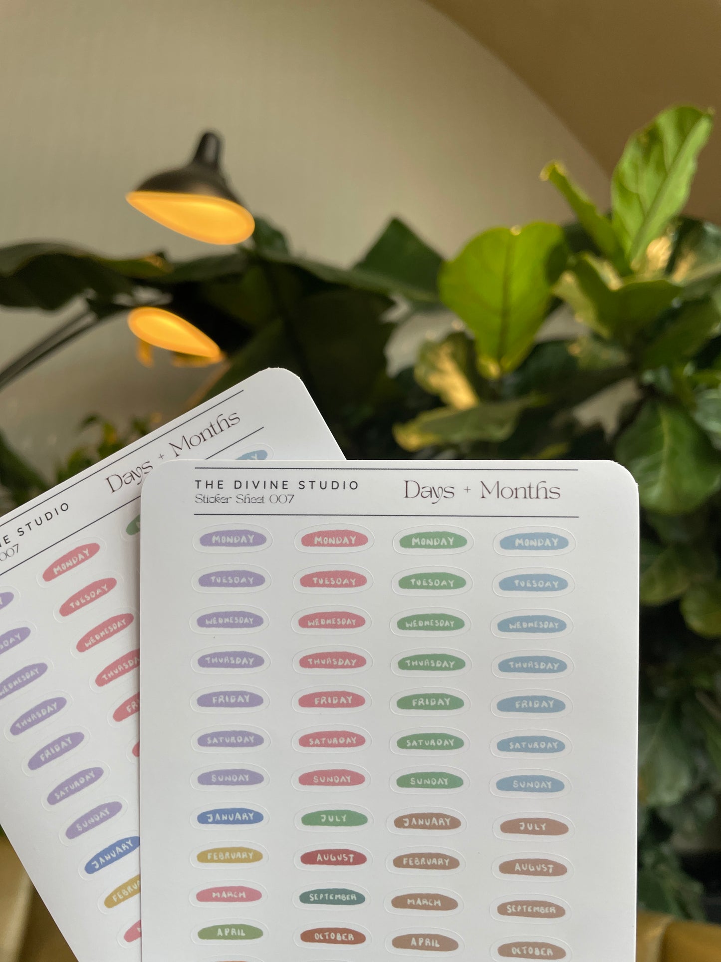 "Days + Months" sticker sheet