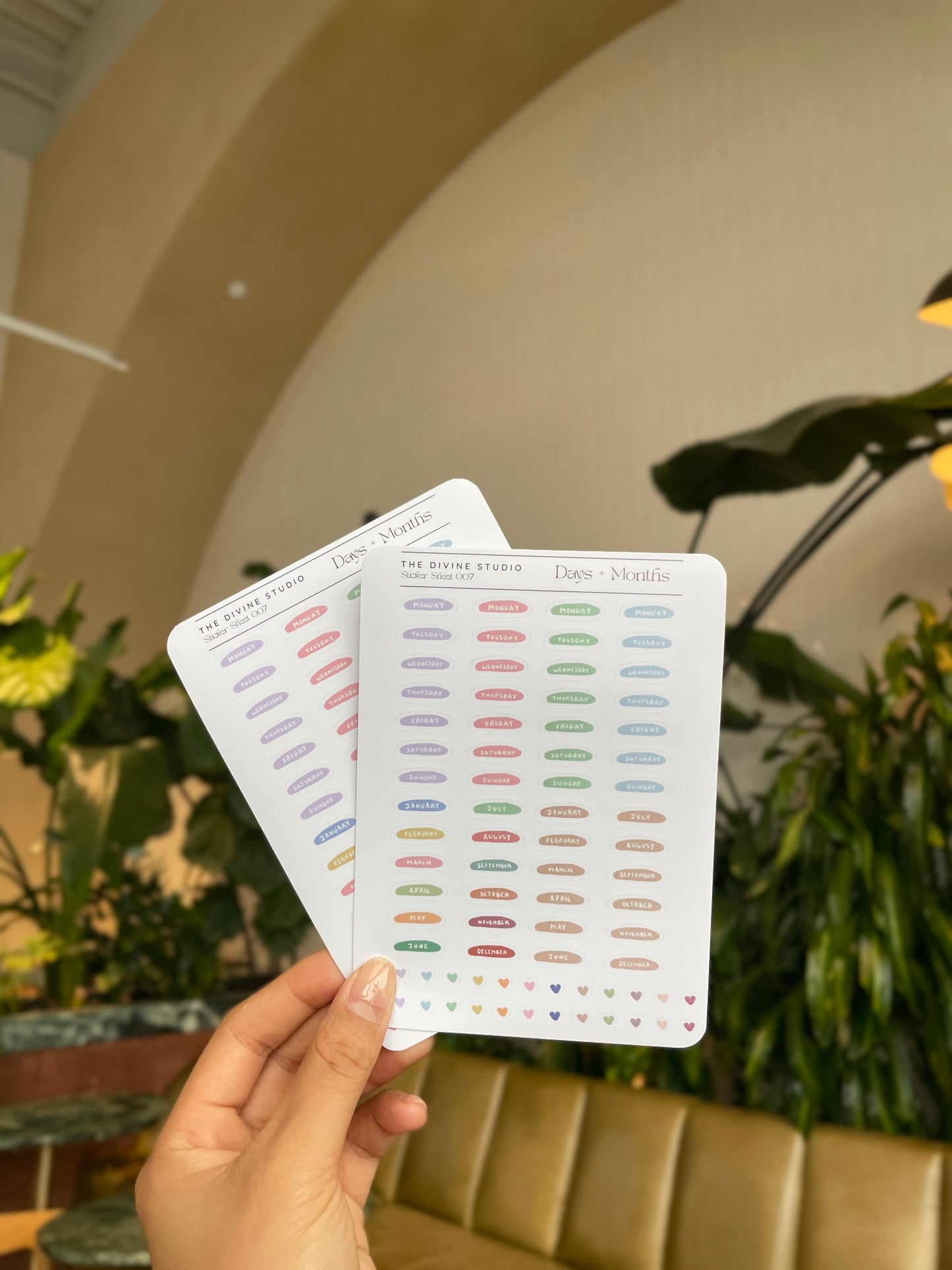 "Days + Months" sticker sheet