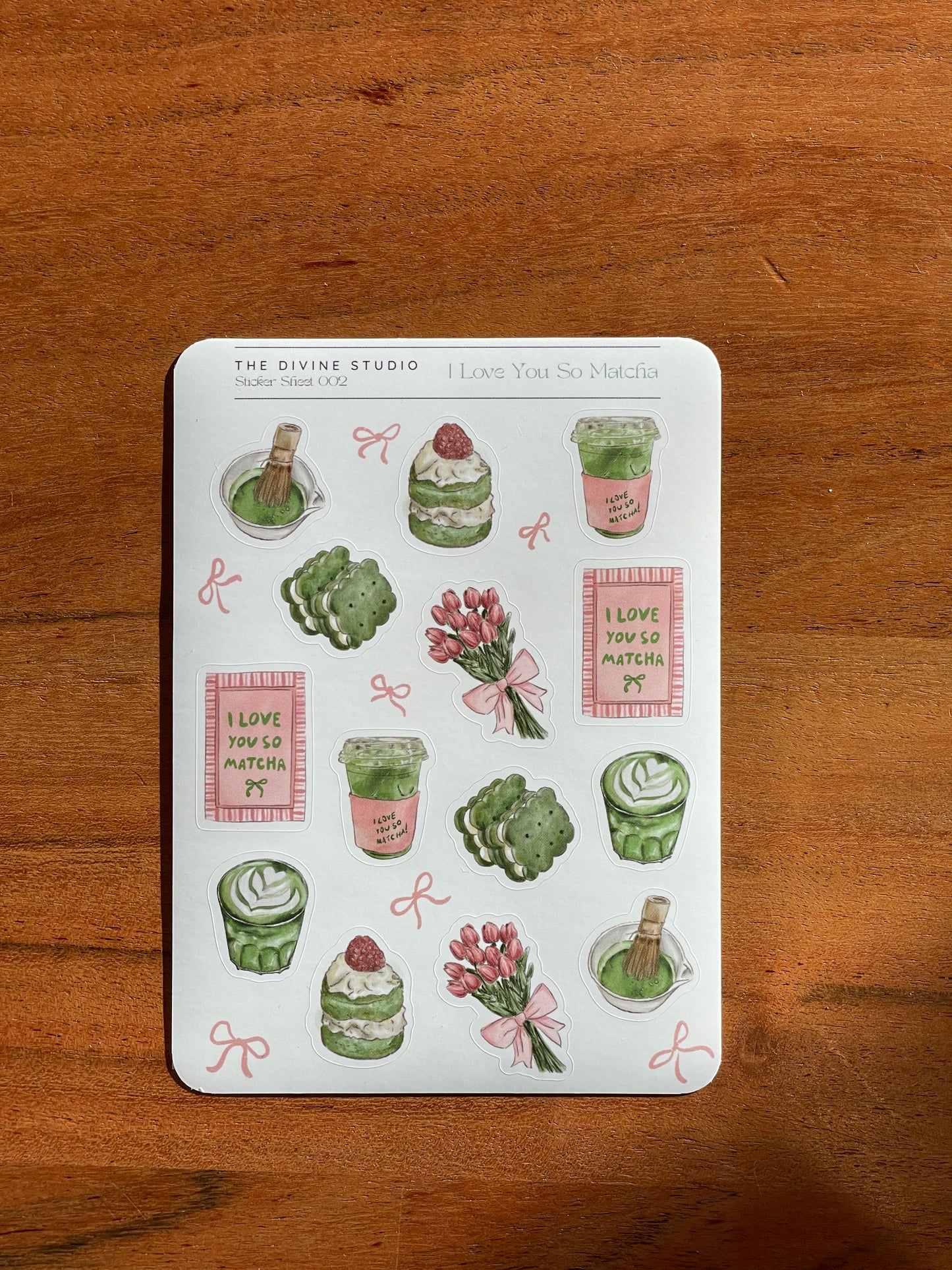 "I love you so Matcha" sticker sheet