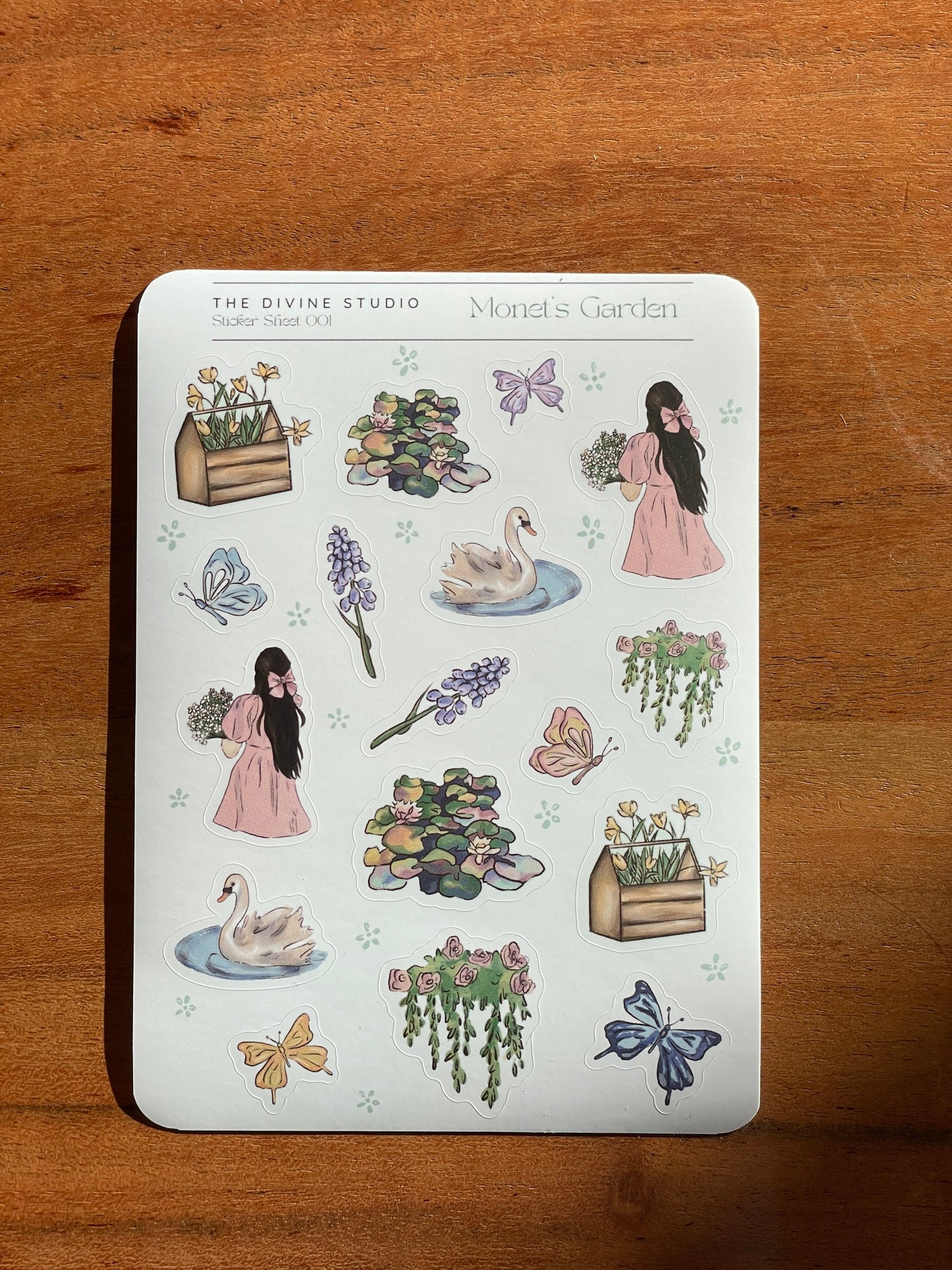 "Monet's Garden" sticker sheet
